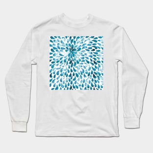 CUT OUT TEAR DROP PATTERN / INDIAN INK Long Sleeve T-Shirt